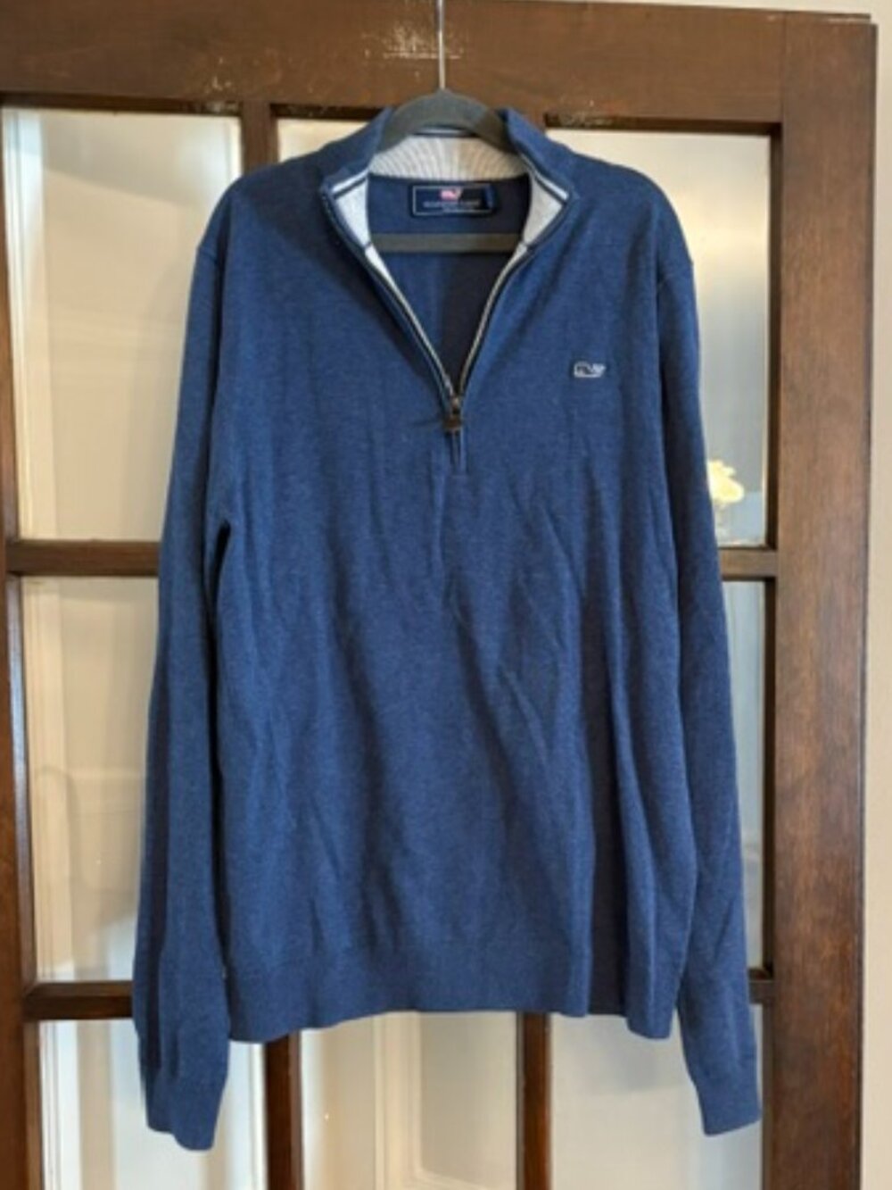 Vineyard Vines Navy Blue 1/4 Zip Pullover, Size XL (18)